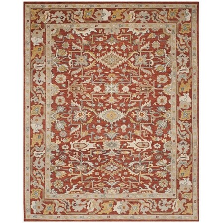 Safavieh 10 x 14 ft. Large Rectangle Traditional Sultanabad Rust Hand Knotted Rug SUL1070A-10